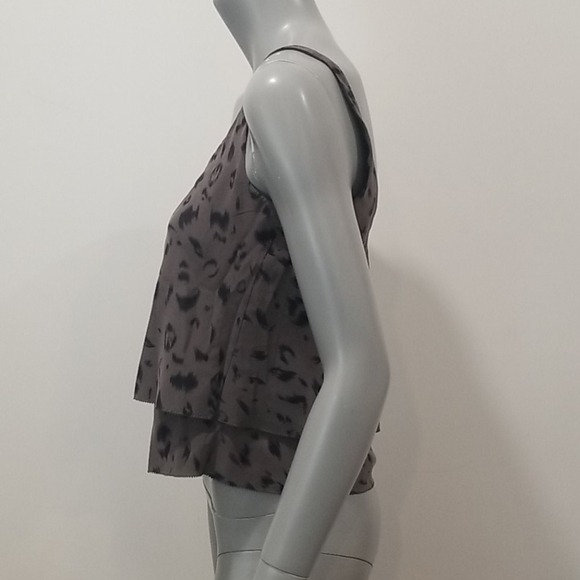 T. Babaton animal print silk tank size XS. GREY - Picture 3 of 7